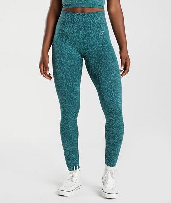 Gymshark Adapt Animal Seamless Ženske Tajice Tirkizne | HR 4058HAP